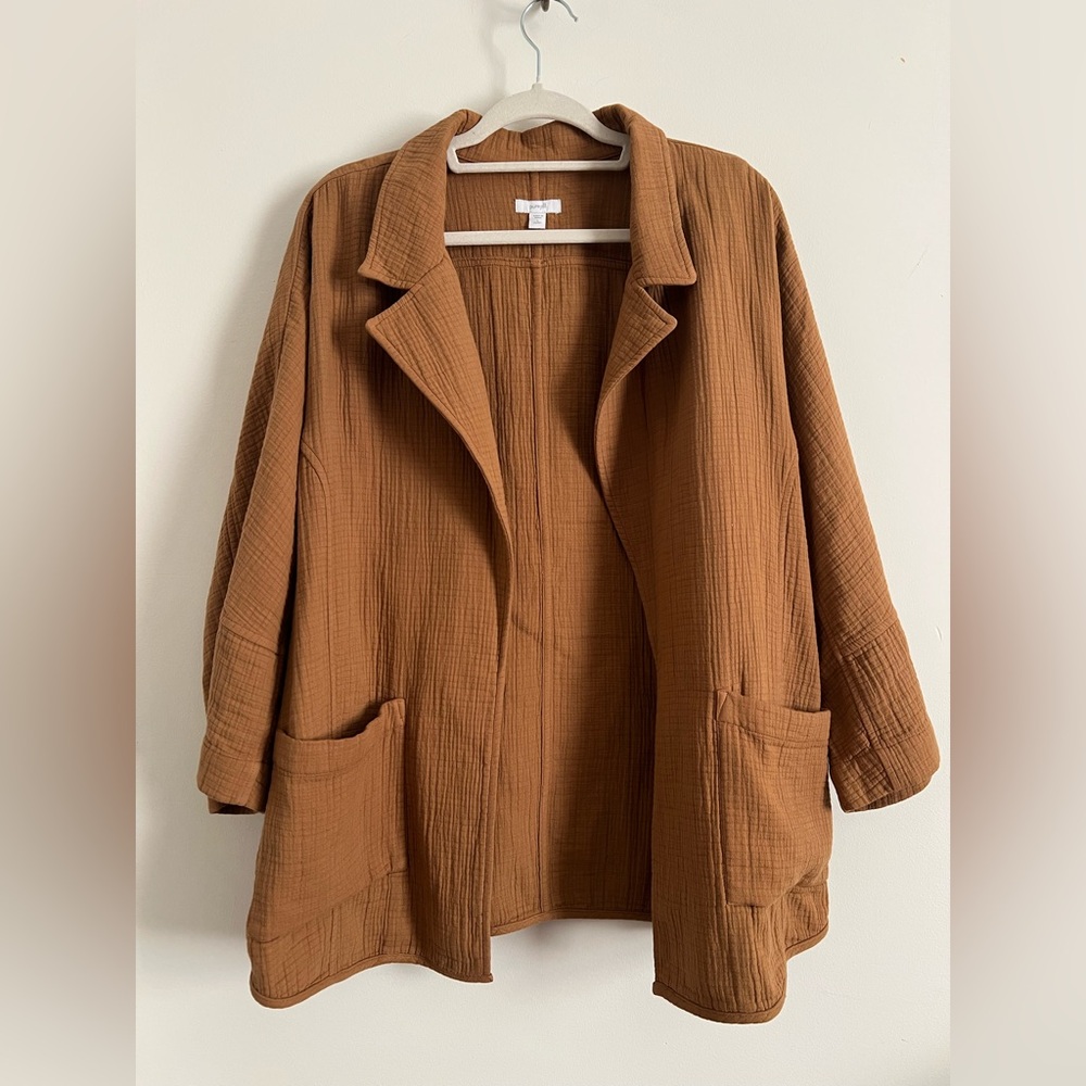 Pure Jill brown gauze blazer